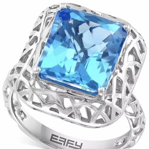 Effy Blue Topaz and Sterling Silver Ring